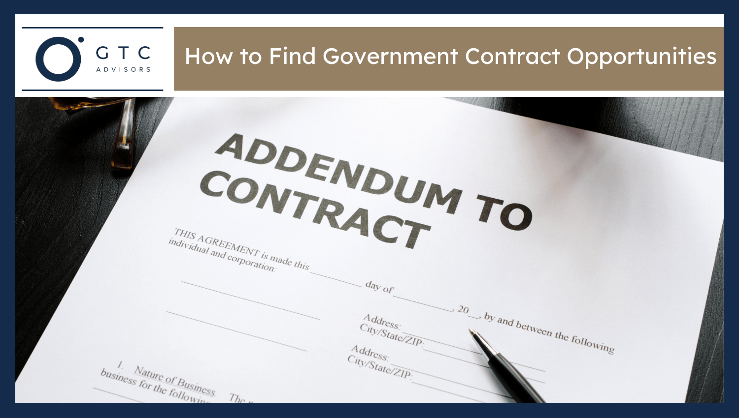 How to Find Government Contract Opportunities